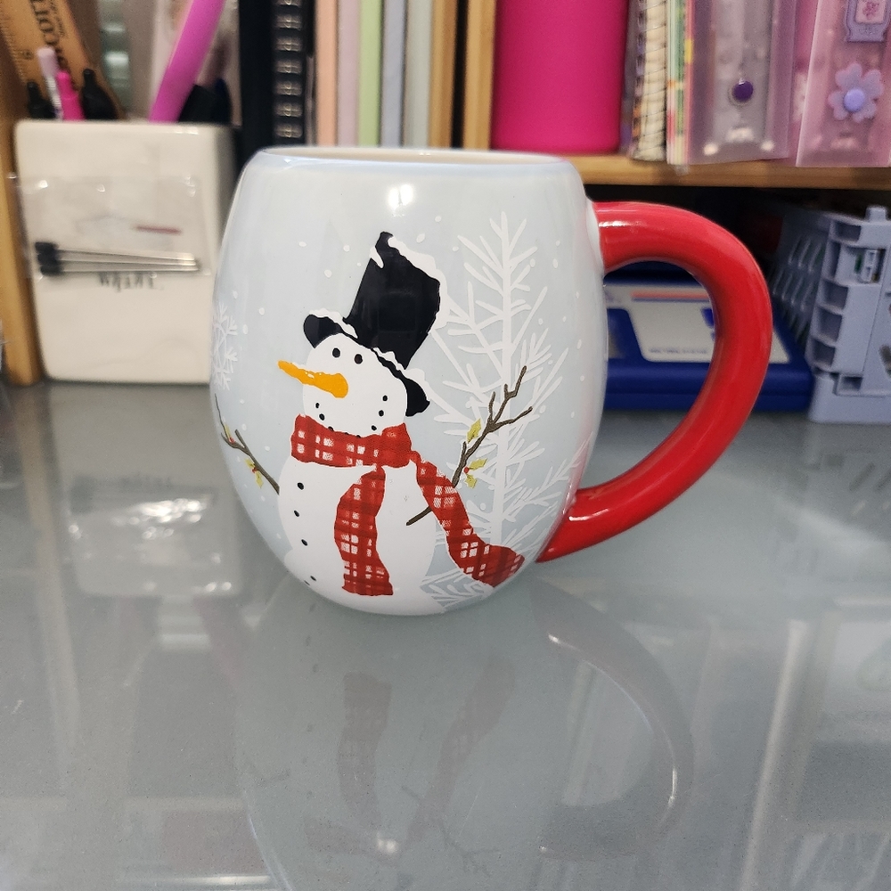 Rae Dunn M stamped snowman mug